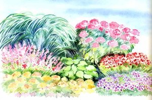 Волнообразный цветник в саду от Пита Удольфа