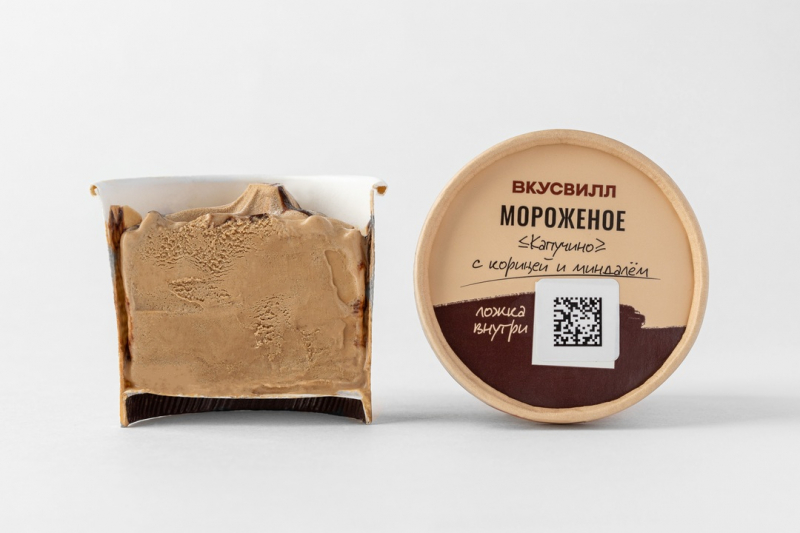 Мороженое "Капучино" с корицей и миндалём